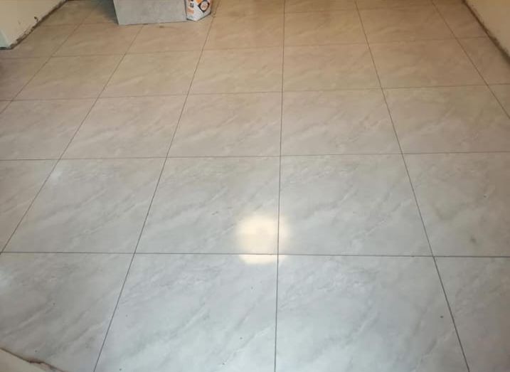 Floor tiling installation